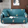 Bear Print 1-Piece Sofa Cover Couch Cover Furniture Protector Soft Stretch Slipcover Spandex Jacquard Fabric Super Fit for 1~4 Cushion Couch and L Shape Sofa, Easy to Install(1 Free Cushion Cover)