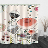 Beautiful Balloon Print Waterproof Fabric Shower Curtain for Bathroom Home Decor Covered Bathtub Curtains Liner Includes with Hooks