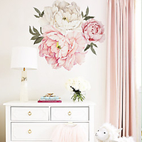 Beautiful Floral / Botanical Wall Stickers Plane Wall Stickers Decorative Wall Stickers PVC Home Decoration Wall Decal Wall Decoration 1pc