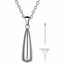 beautiful necklace urn for daughter stainless steel waterproof dust proof teardrop pendant necklace funeral jewelry silver