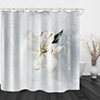 Beautiful Water Splash Digital Print Waterproof Fabric Shower Curtain for Bathroom Home Decor Covered Bathtub Curtains Liner Includes with Hooks
