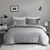 Bed Set with Duvet Cover and Pillow Case,  Polyester-Cotton,  Grey miniinthebox