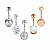 belly button rings surgical steel for women girls navel belly rings piercing ring jewelry pack kit 14g