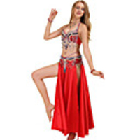 Belly Dance Dress Crystals / Rhinestones Paillette Women