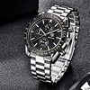 benyar chronograph wrist watch for men classic design quartz movement 30m waterproof analog quartz watch 22mm stainless steel scratch resistant litbwat