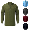 benycs men gothic retro t shirt tee lace-up v-neck cotton blended long sleeve pullover tee shirt loose tops miniinthebox