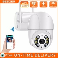 BESDER 3MP PTZ WiFi Camera Motion Two Voice Alert Human Detection Outdoor IP Camera Audio IR Night Vision Video CCTV Surveillan