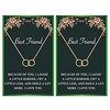 best friend neckalces for 2 interlocking infinity circles gift best friends pendant friendship necklace for women girls (2 gold circle necklace)