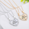 best friends necklace for bff broken heart necklace rhinestone bestfriends engraved letters pendant