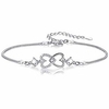 bestfriend bracelet for women,  heart distance sterling silver friendship bracelets jewelry birthday christmas gifts for bff friends
