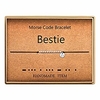 bestie morse code bracelet initial d disc charm morse code bracelet beads on adjustable silk cord friendship bracelet for women