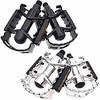 bicycle pedals bike pedals 9/16 inch aluminum alloy mountain bikes road bicycles platform pedals mtb pedals (2 aluminum-alloy silver) miniinthebox