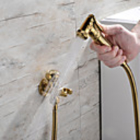 Bidet Faucet Handheld Bidet Sprayer Antique Golden Luxury Middle East Shattaf Set