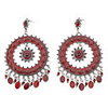 Big Circle Silver Plated Earrings