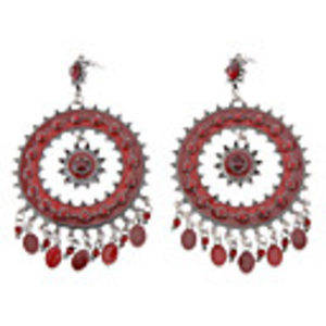 Big Circle Silver Plated Earrings