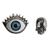 Big Eyes Rhodium Plated Alloy Earrings