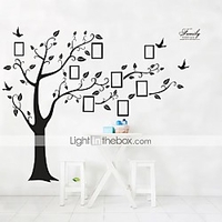 Big Family Tree Wall Stickers Self Adhesive Home Decor Removable Black Photo Frame Tree PVC Wall Art Mural Stickers Decal 4pcs 90602cm miniinthebox