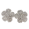 Big Flower Shape Rhinestone Fully-Jewelled Earring