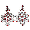 Big Flower Silver Plated Earrings