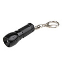 Big Head Flashlight Keychain Key Ring Black