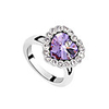 Big Heart Shaped Crystal Fashion Ring