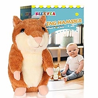 bigger talking hamster - repeats what you say - interactive stuffed plush animal talking toy - fun gift for 2, 3 year old girls, baby,  kids,  toddlers miniinthebox