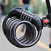 Bike Cable Lock Extra Long Locking Security Self Coiling Resettable Combination Multipurpose For Road Bike Mountain Bike MTB Cycling Bicycle Copper Steel ABS Black 1 pcs