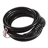 Bike Cable Lock Portable Security Locking Security Self Coiling Resettable Combination For Road Bike Mountain Bike MTB Cycling Bicycle PVC(PolyVinyl Chloride) Steel Black