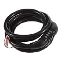 Bike Cable Lock Portable Security Locking Security Self Coiling Resettable Combination For Road Bike Mountain Bike MTB Cycling Bicycle PVC(PolyVinyl Chloride) Steel Black