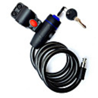 Bike Cable Lock Self Coiling Cable Lock Retractable Locking Security Anti Theft Safety For Mountain Bike MTB Recreational Cycling Fixed Gear Bike Cycling Bicycle Aluminum Alloy PP Black