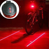 Bike Cycling 7 Flash Modes Red Lights Waterproof with 5 LED and 2 Laser Beams - Bike Taillight Safety Warning Light Bicycle Rear Bicycle Light Tail Lamp miniinthebox