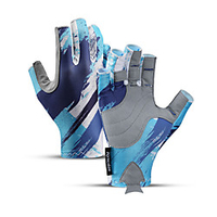 Bike Gloves / Cycling Gloves Anti-Slip Breathable Durable Fingerless Gloves Sports Gloves Blue Grey for Adults