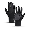 Bike Gloves / Cycling Gloves Anti-Slip Waterproof Breathable Wearable Full Finger Gloves Sports Gloves Fleece Silica Gel Black for Adults