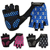 Bike Gloves / Cycling Gloves Breathable Anti-Shake / Damping Skidproof Wicking Fingerless Gloves Sports Gloves Pink Blue Black for Kids Road Cycling Outdoor Exercise Cycling / Bike