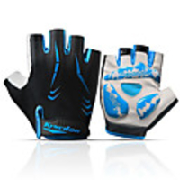 Bike Gloves / Cycling Gloves Breathable Anti-Slip Wearable Fingerless Gloves Sports Gloves Lycra Terry Cloth White Red Blue for Adults