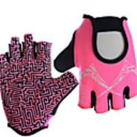 Bike Gloves / Cycling Gloves Mountain Bike MTB Breathable Anti-Slip Sweat-wicking Protective Fingerless Gloves Half Finger Sports Gloves Black Pink for Adults
