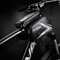 Bike Handlebar Bag Touch Screen Waterproof Zipper Reflective Strips Bike Bag PU Leather TPU Bicycle Bag Cycle Bag Cycling Bike / Bicycle