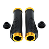 bike handlebar grips,  non-slip rubber adjustable bicycle handle grip, double aluminum alloy locking bike grips road mtb mxb soft rubber handlebar end grips (red -type 2)
