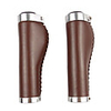 Bike Handlerbar Grips Nondeformable Wearproof Non-Skid Comfortable For Road Bike Mountain Bike MTB Fixed Gear Bike Cycling Bicycle Soft Leather BrownGray Silver