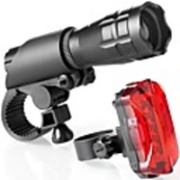Bike Light Rechargeable Bike Light Set Front Bike Light Flashlight Cree Mountain Bike MTB Bicycle Cycling Waterproof Super Brightest Safety Portable 160 lm Rechargeable 18650 lithium battery White