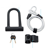 Bike Locks Portable Locking Security For Road Bike Mountain Bike MTB Folding Bike Recreational Cycling Cycling Bicycle Steel White Black Rough Black miniinthebox