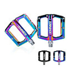 Bike Pedals Anti-Slip High Strength Durable Aluminium 7075 for Cycling Bicycle Mountain Bike MTB Rainbow