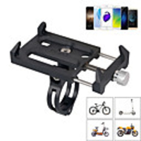 Bike Phone Mount Adjustable / Retractable Anti-Slip Phone Holder for Road Bike Mountain Bike MTB Motorcycle Aluminium Alloy PP iPhone X iPhone XS iPhone XR Cycling Bicycle Black