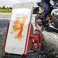 Bike Phone Mount Adjustable Anti-Slip Universal for Road Bike Mountain Bike MTB Motorcycle Aluminum Alloy CNC T6063 iPhone X iPhone XS iPhone XR Cycling Bicycle Black Gold Silver