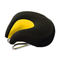 Bike Saddle / Bike Seat Extra Wide / Extra Large Comfort Cushion PU Leather Silica Gel Cycling Road Bike Mountain Bike MTB Black Orange