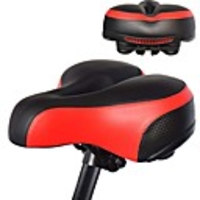 Bike Saddle / Bike Seat Extra Wide / Extra Large Comfort Cushion PU Leather Silica Gel Cycling Road Bike Mountain Bike MTB Black Red Blue
