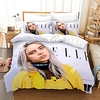 Billie Eilish 3-Piece Duvet Cover Set Hotel Bedding Sets Comforter Cover with Soft Lightweight Microfiber,  Include 1 Duvet Cover,  2 Pillowcases for Double/Queen/King(1 Pillowcase for Single)
