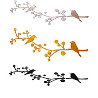 Birds / Botanical Wall Stickers Mirror Wall Stickers Decorative Wall Stickers,  Acrylic Home Decoration Wall Decal Wall Decoration 1pc