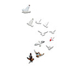 Birds Geese Mirror Carved Wall Pigeon Animals Wall Stickers Mirror Wall Stickers / Animal Wall Stickers Decorative Wall Stickers Acrylic Home Decoration Wall Decal Wall Decoration 11pcs