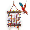Birds Perches Ladders Automatic Pet Feeders Wood Universal 24155 cm